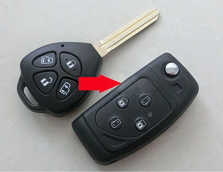 10PCS/lot For Toyota Alphard Camry Reiz Corolla RAV4 Modified Flip Folding Remote key Shell Case 4 Buttons Fob Key Cover
10PCS/lot For Toyota Alphard Camry Reiz Corolla RAV4 Modified Flip Folding Remote key Shell Case 4 Buttons Fob Key Cover