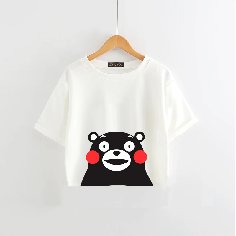 2017 Kawaii Kumamon Print Women Crop Top Sweet Short Sleeve O Neck T Shirt Lovely Black Bear Tops For Women Cute Tee 19
2017 Kawaii Kumamon Print Women Crop Top Sweet Short Sleeve O Neck T Shirt Lovely Black Bear Tops For Women Cute Tee 19
