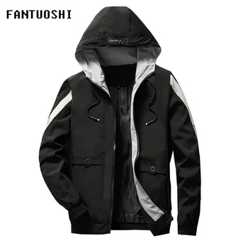 2019 autumn new men's jacket fashion stitching hooded jacket printed letters long-sleeved zipper jacket large size jacket 5XL
2019 autumn new men's jacket fashion stitching hooded jacket printed letters long-sleeved zipper jacket large size jacket 5XL