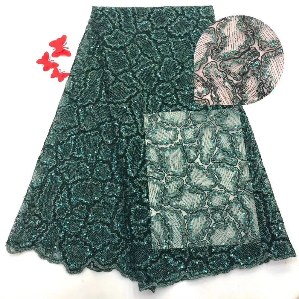 (5yards/lot ) 2019 New High quality emerald green Velvet African tulle lace French net lace fabric with Sequins for party dress
(5yards/lot ) 2019 New High quality emerald green Velvet African tulle lace French net lace fabric with Sequins for party dress