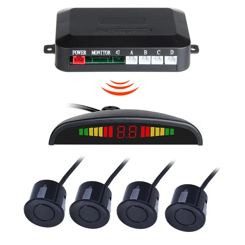 DC12V Universal Wireless Car Parking Rear Reverse 4 Sensors Buzzer Radar LED Display Audio Alarm Car Detector
DC12V Universal Wireless Car Parking Rear Reverse 4 Sensors Buzzer Radar LED Display Audio Alarm Car Detector