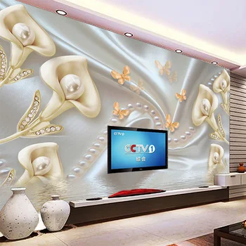 Custom Photo Wallpaper 3D Stereoscopic Calla Flower Diamond Jewelry Pearl Silk Background Decor Mural Wallpapers For Living Room
Custom Photo Wallpaper 3D Stereoscopic Calla Flower Diamond Jewelry Pearl Silk Background Decor Mural Wallpapers For Living Room