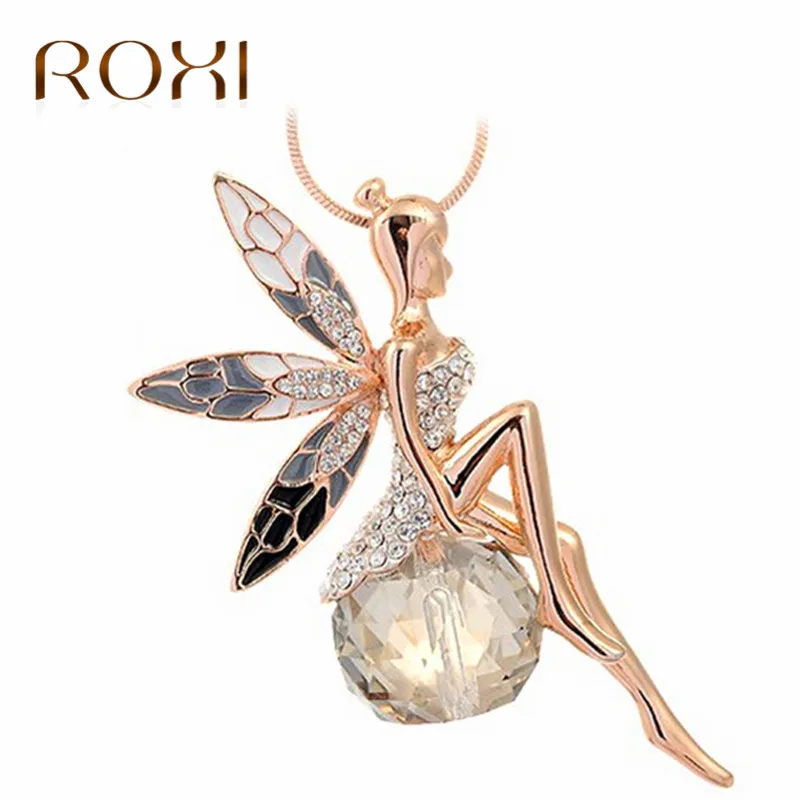 ROXI Long Necklace Women Angel Wings Butterfly Rhinestone Crystal Pendants Necklace Sweater Chain Jewelry Collier Femme 2017
ROXI Long Necklace Women Angel Wings Butterfly Rhinestone Crystal Pendants Necklace Sweater Chain Jewelry Collier Femme 2017