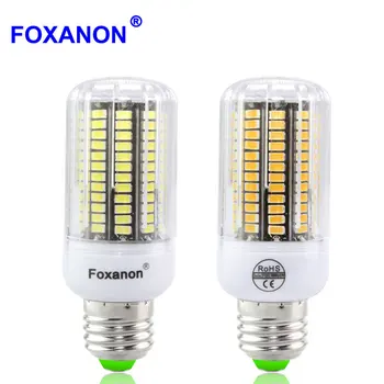 

Foxanon 10Pcs 5733 Chip Led Bulb Corn E27 E14 Light 3W 5W 7W 8W 10W 15W Lamp 220V bombillas led Candle Brighter Than 5730 5736