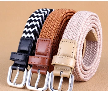 New Fashion Mom and Children's Leather Handmade Thin Belt Elasticity Canvas Alloy Buckle Waist Strap Brand Designer Belts
New Fashion Mom and Children's Leather Handmade Thin Belt Elasticity Canvas Alloy Buckle Waist Strap Brand Designer Belts