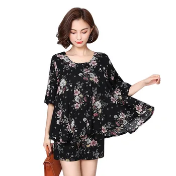 B Cosy Summer Two Pieces Set Women Fashion Floral Print Flare Half Sleeve T Shirt Tops+Shorts Suits Casual Loose Women Sets
B Cosy Summer Two Pieces Set Women Fashion Floral Print Flare Half Sleeve T Shirt Tops+Shorts Suits Casual Loose Women Sets