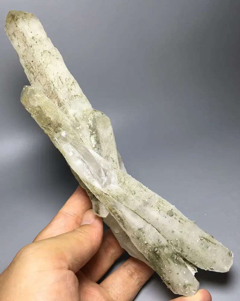 599g Unique Natural skeletal Elestial QUARTZ Crystal point healing Specimen Graduation gifts
599g Unique Natural skeletal Elestial QUARTZ Crystal point healing Specimen Graduation gifts