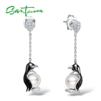 SANTUZZA Silver Earrings For Women 925 Sterling Silver Penguin Pearl Earrings Long Silver 925 Cubic Zirconia Fashion Jewelry
SANTUZZA Silver Earrings For Women 925 Sterling Silver Penguin Pearl Earrings Long Silver 925 Cubic Zirconia Fashion Jewelry