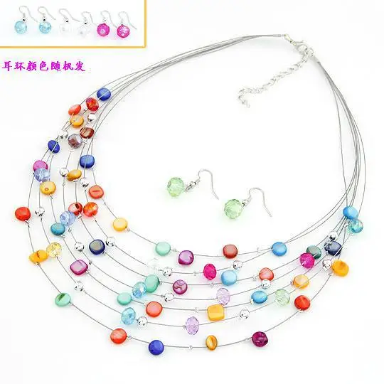 Popular vogue boximiya shell crystal multilayer necklace joker act the role ofing article 7 colour summer seaside
Popular vogue boximiya shell crystal multilayer necklace joker act the role ofing article 7 colour summer seaside