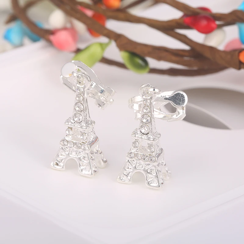 Korea Style Rhinestone Eiffel Tower Shape Clip on Earrings Non Piercing for Girls Party Wedding Cute Jewelry Pierced Earrings
Korea Style Rhinestone Eiffel Tower Shape Clip on Earrings Non Piercing for Girls Party Wedding Cute Jewelry Pierced Earrings