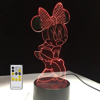 Cartoon Minnie Mouse 3D LED RGB Night Light 7 Color Change Desk Table USB Lamp for Child Kids Christmas Gift Novelty Home Decor
Cartoon Minnie Mouse 3D LED RGB Night Light 7 Color Change Desk Table USB Lamp for Child Kids Christmas Gift Novelty Home Decor