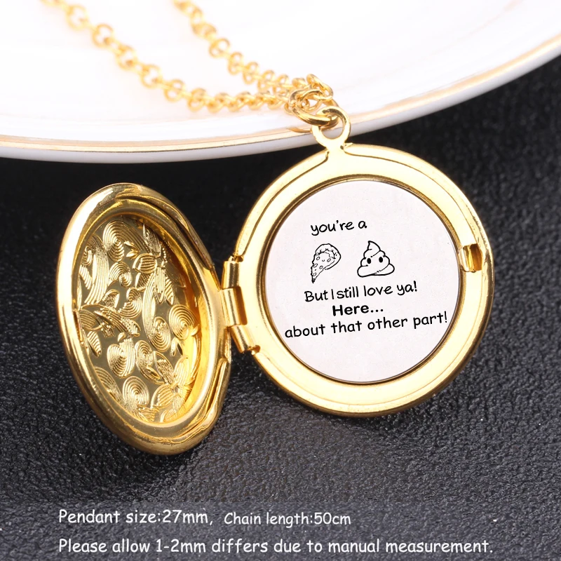 Personalised Name Custom Necklace Sweater Chain Emoji Poop Openable Phase Box Locket Pendant Fashion Jewelry For Couple Gift
Personalised Name Custom Necklace Sweater Chain Emoji Poop Openable Phase Box Locket Pendant Fashion Jewelry For Couple Gift