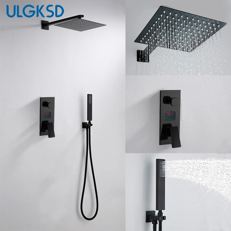 ULGKSD Stainless Steel Shower Head Shower Set 2-way Digital Display Mixer Tap W/ Bathroom Hand Shower Para Bath Shower Faucet
ULGKSD Stainless Steel Shower Head Shower Set 2-way Digital Display Mixer Tap W/ Bathroom Hand Shower Para Bath Shower Faucet