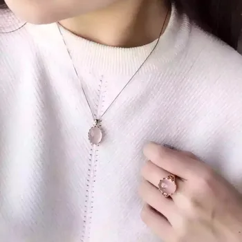 Fidelity Natural 10*14mm Chalcedony s925 sterling silver simple fine jewelry sets for women natural pink gemstone rings Pendant
Fidelity Natural 10*14mm Chalcedony s925 sterling silver simple fine jewelry sets for women natural pink gemstone rings Pendant