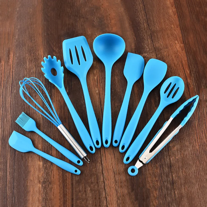 New 10Pcs Non-Stick Kitchenware Silicone Cooking Spoon Spatula Ladle Egg Beaters Utensils Dinnerware Set Cooking Tools
New 10Pcs Non-Stick Kitchenware Silicone Cooking Spoon Spatula Ladle Egg Beaters Utensils Dinnerware Set Cooking Tools