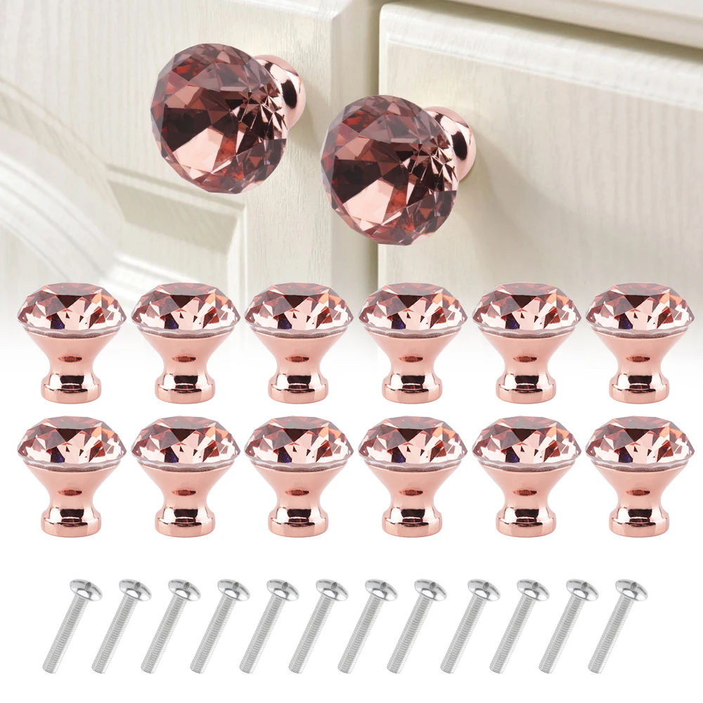 30mm Crystal Drawer Knobs with Screws Cupboard Door Handles K9 Rose Gold For Kitchen Furniture Cabinet Pulls Wardrobe Decor
30mm Crystal Drawer Knobs with Screws Cupboard Door Handles K9 Rose Gold For Kitchen Furniture Cabinet Pulls Wardrobe Decor