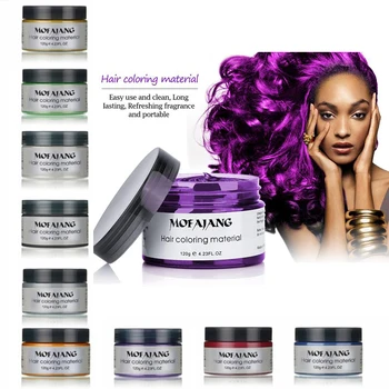 Mofajang 9 Colors Disposable Hair Color Wax One-Time Molding Paste Dye Sliver Grandma Green Hair Dye Wax Mud Cream 120g
Mofajang 9 Colors Disposable Hair Color Wax One-Time Molding Paste Dye Sliver Grandma Green Hair Dye Wax Mud Cream 120g