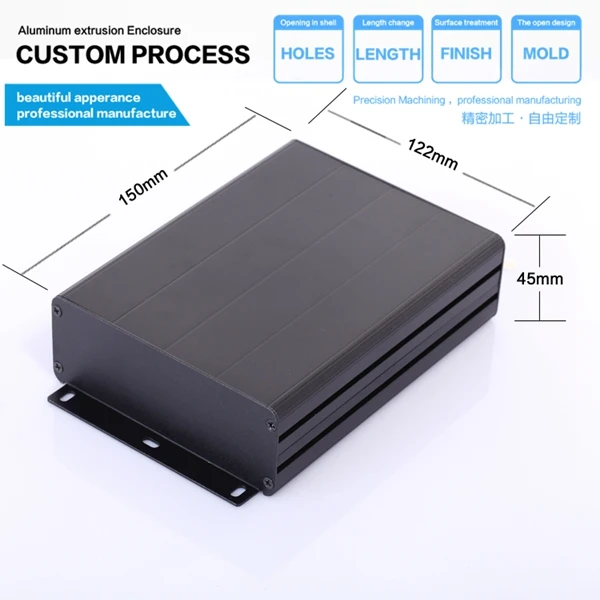 

YGS-014 122*45*160/4.8''x1.77''x6.29'' mm Aluminum electronic split enclosure for industry