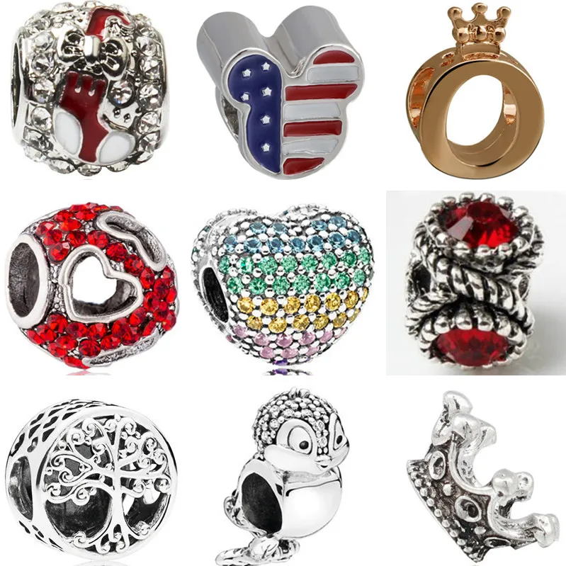 Colorful Crystal Crown Bird Coconut Tree Mickey Mouse Beads Fit Pandora Charms Bracelets for Women DIY Christmas Gifts Jewelry
Colorful Crystal Crown Bird Coconut Tree Mickey Mouse Beads Fit Pandora Charms Bracelets for Women DIY Christmas Gifts Jewelry