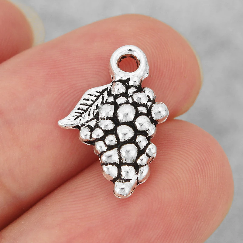30PCS Antique Metal Fruit Grape Charms Pendants for DIY Necklace Earring Making Jewelry Findings 18x12mm
30PCS Antique Metal Fruit Grape Charms Pendants for DIY Necklace Earring Making Jewelry Findings 18x12mm