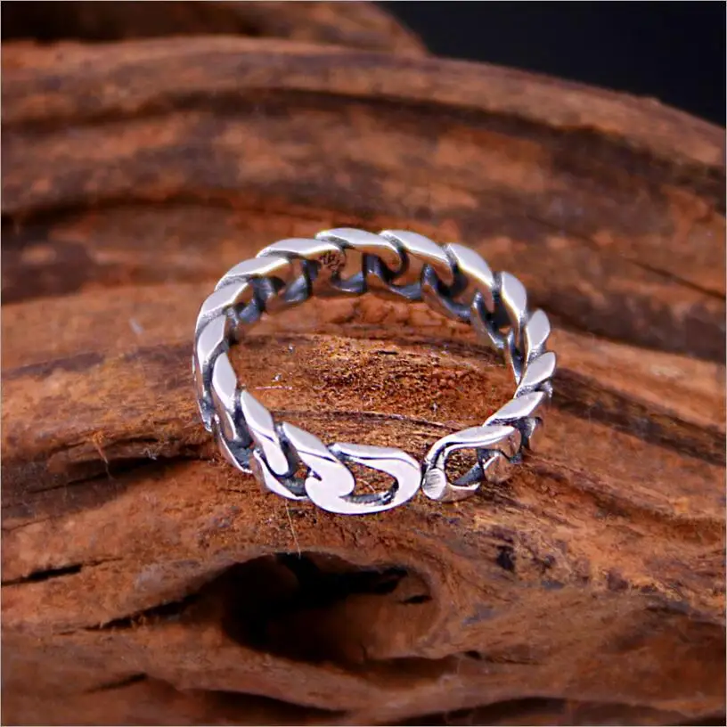 Fashion retro style flat chain style ring personality punk style silver men and women telescopic section tail ring
Fashion retro style flat chain style ring personality punk style silver men and women telescopic section tail ring