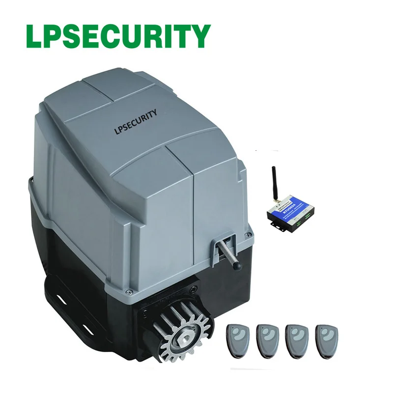 

LPSECURITY 1200kg AC engine automatic gate system electric GSM sliding gate door opener motor with optional parts