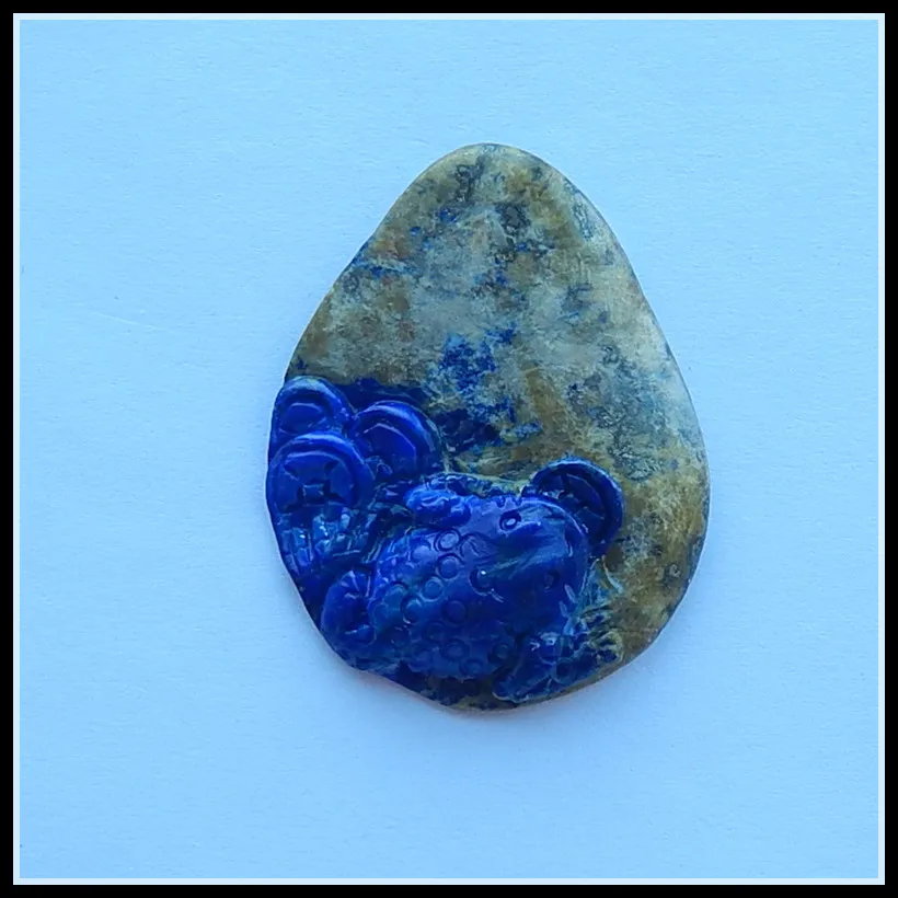 Wholesale gemstone,Birthday gift,Natural Carved finish Lapis Lazuli Cabochon,43x34x8mm,14.36g
Wholesale gemstone,Birthday gift,Natural Carved finish Lapis Lazuli Cabochon,43x34x8mm,14.36g