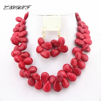 Fashion African Beads Jewelry Sets Nigerian Wedding bridal necklace set for women red hot selling HD1583 
Fashion African Beads Jewelry Sets Nigerian Wedding bridal necklace set for women red hot selling HD1583