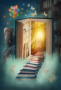 Laeacco Fairytale Magical Book Stairs To Castle Elephant Zebra Photography Backgrounds Vinyl Custom Backdrops For Photo Studio
Laeacco Fairytale Magical Book Stairs To Castle Elephant Zebra Photography Backgrounds Vinyl Custom Backdrops For Photo Studio