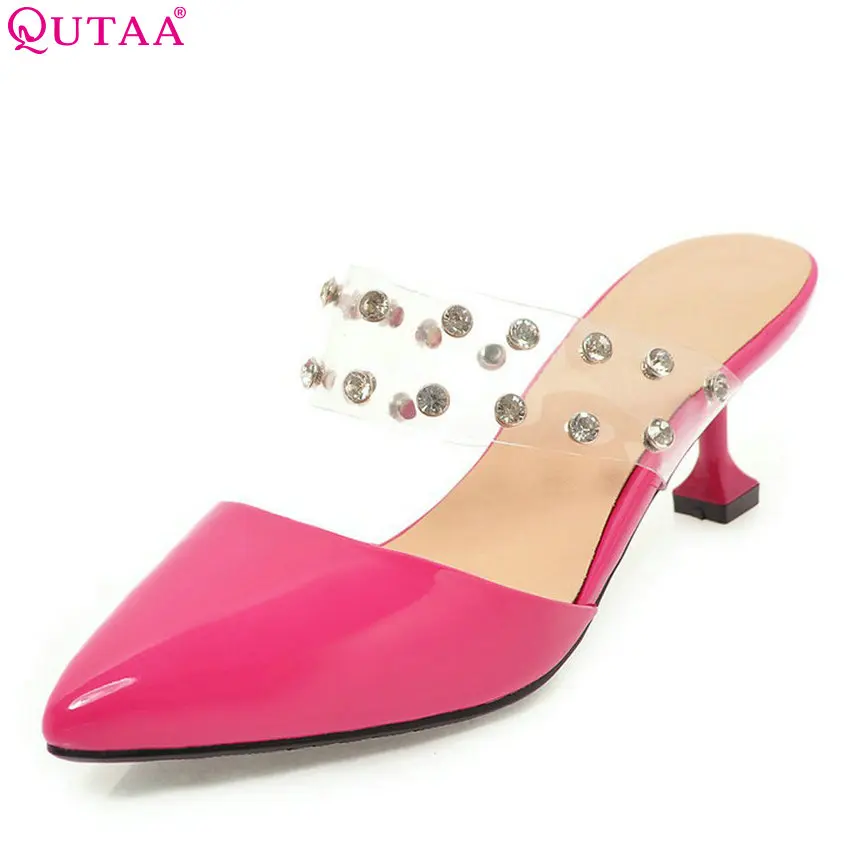 QUTAA 2018 Women Sandals Pointed Toe Fashion Women Shoes Platform Thin High Heel All Match Red Ladies Shoes Size 34-43
QUTAA 2018 Women Sandals Pointed Toe Fashion Women Shoes Platform Thin High Heel All Match Red Ladies Shoes Size 34-43