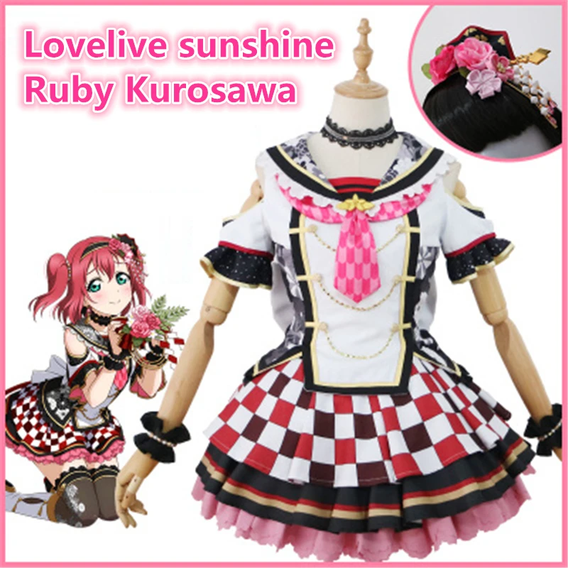 Aqours!Lovelive sunshine lunar January new year festival Ruby Kurosawa rolecos cosplay costume female top/skirt suit party Anime
Aqours!Lovelive sunshine lunar January new year festival Ruby Kurosawa rolecos cosplay costume female top/skirt suit party Anime