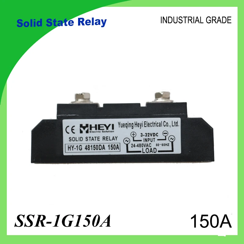 SSR-150A твердотельное реле 150 А, промышленное, 24-480 В переменного тока, 3-32 В постоянного тока (D3), 70-280 В переменного тока (A2) для модуля SSR ПИД-регулятора температуры
SSR-150A твердотельное реле 150 А, промышленное, 24-480 В переменного тока, 3-32 В постоянного тока (D3), 70-280 В переменного тока (A2) для модуля SSR ПИД-регулятора температуры