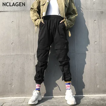 NCLAGEN 2018 New Autumn Buckles Bandage Harem Pants Loose Casual Female Capris Streetwear Pantalons Women Pockets Trousers
NCLAGEN 2018 New Autumn Buckles Bandage Harem Pants Loose Casual Female Capris Streetwear Pantalons Women Pockets Trousers