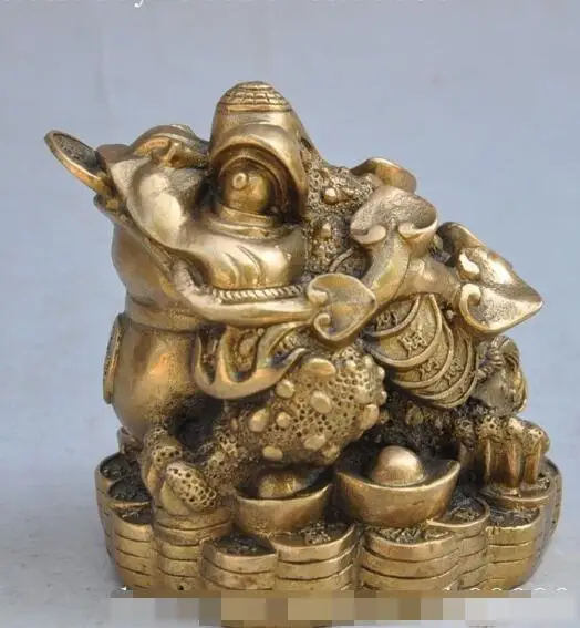 S5415 Chinese bronze copper golden toad Laevis animal wealth lucky Bullions statue discount 30% (C0324)
S5415 Chinese bronze copper golden toad Laevis animal wealth lucky Bullions statue discount 30% (C0324)
