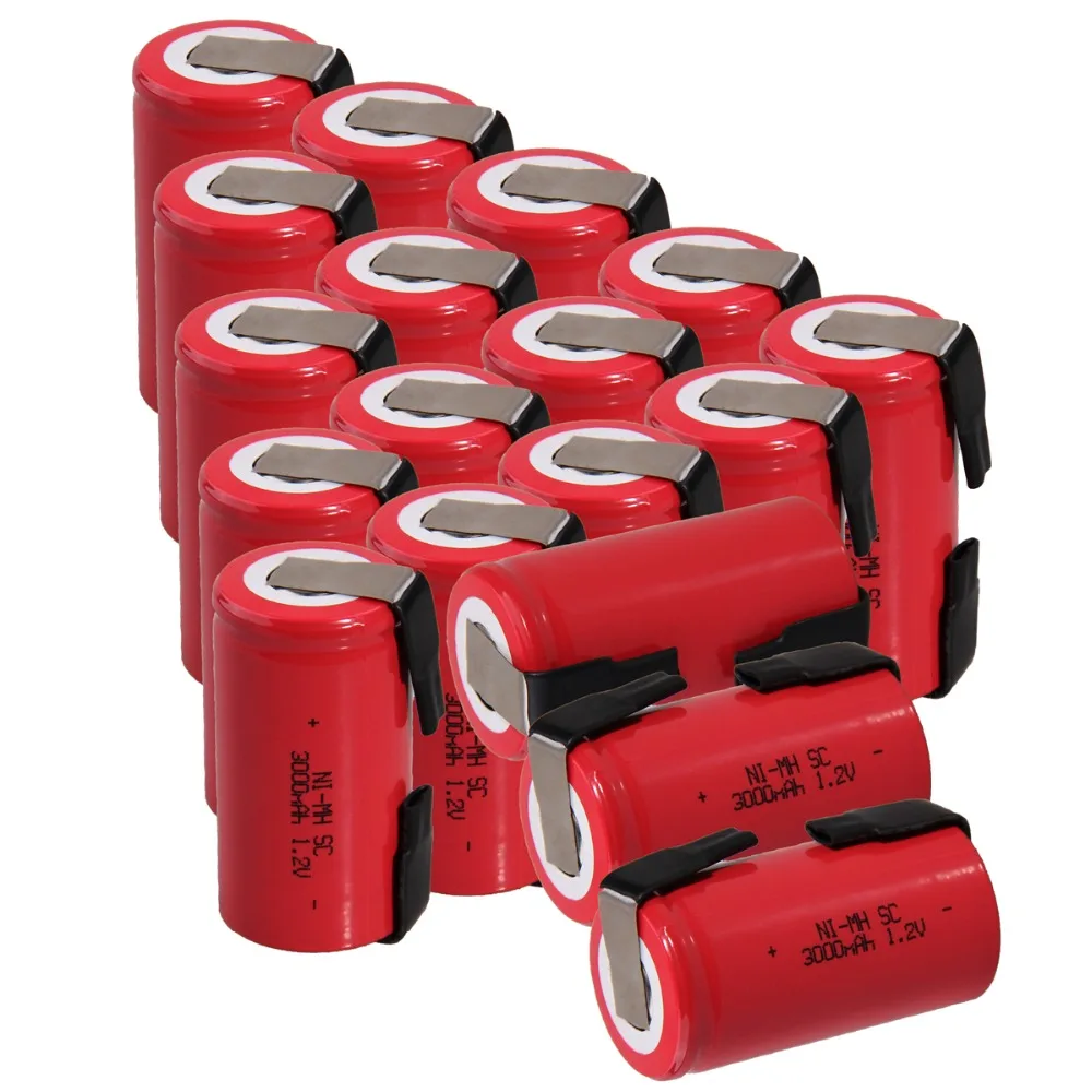 18 pcs SC 3000mah 1.2v battery NIMH rechargeable batteries for electric screwdriver electric drill 4.25cm*2.2cm for power tools
18 pcs SC 3000mah 1.2v battery NIMH rechargeable batteries for electric screwdriver electric drill 4.25cm*2.2cm for power tools