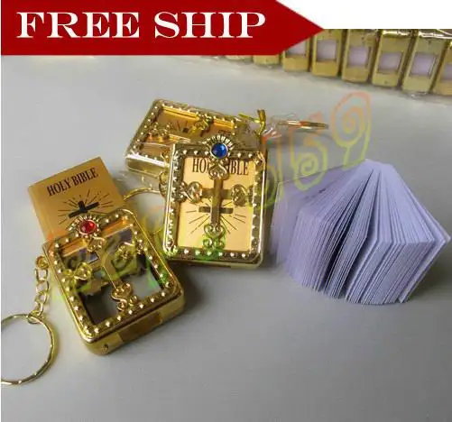 50pcs English Christian Gospel Christmas gifts crafts mini bible keychain God day school supplies key ring souvenir
50pcs English Christian Gospel Christmas gifts crafts mini bible keychain God day school supplies key ring souvenir