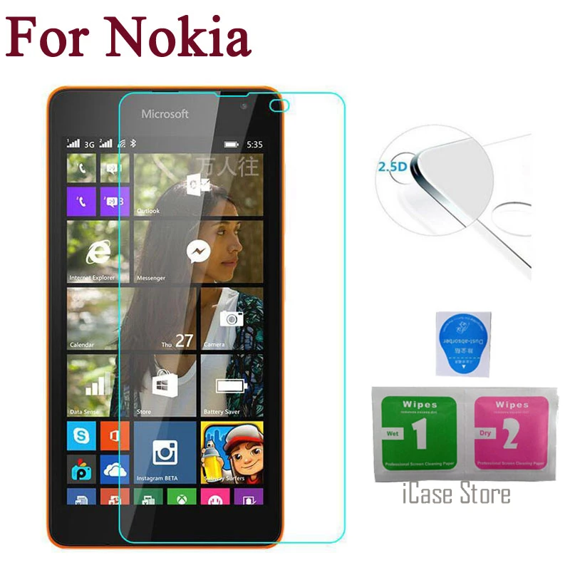 

Tempered Glass For Microsoft Lumia 530 535 550 630 635 640 For Nokia Lumia 640XL 650 730 820 920 950 Screen Protector Case Film