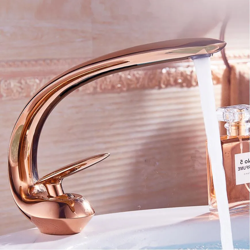 Rose Gold Basin Faucet Modern Bathroom Sink Mixer Tap Brass Wash basin Faucet Single Handle Single Hole Crane For Bathroom
Rose Gold Basin Faucet Modern Bathroom Sink Mixer Tap Brass Wash basin Faucet Single Handle Single Hole Crane For Bathroom