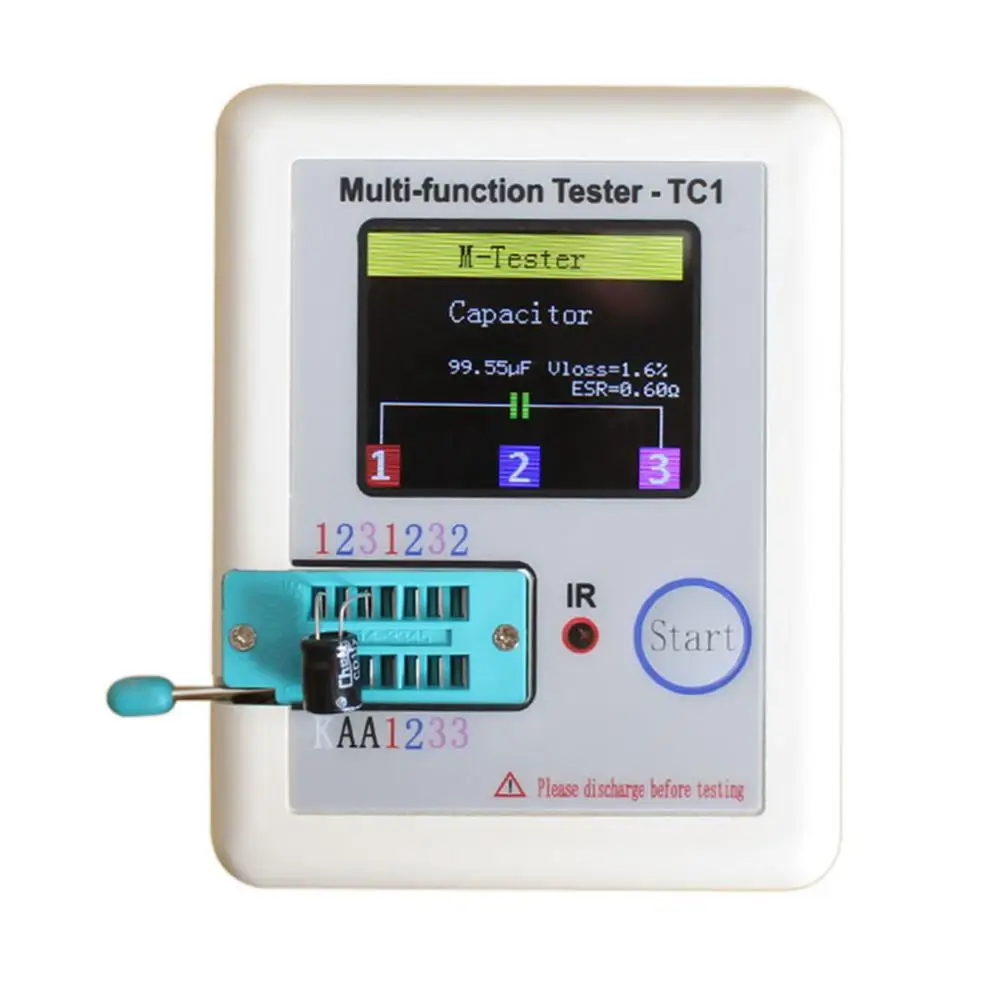 TFT Transistor Tester Capacitance Meter LCR ESR NPN PNP Capacitor Checker Detector USB Charging LCR-TC1
TFT Transistor Tester Capacitance Meter LCR ESR NPN PNP Capacitor Checker Detector USB Charging LCR-TC1