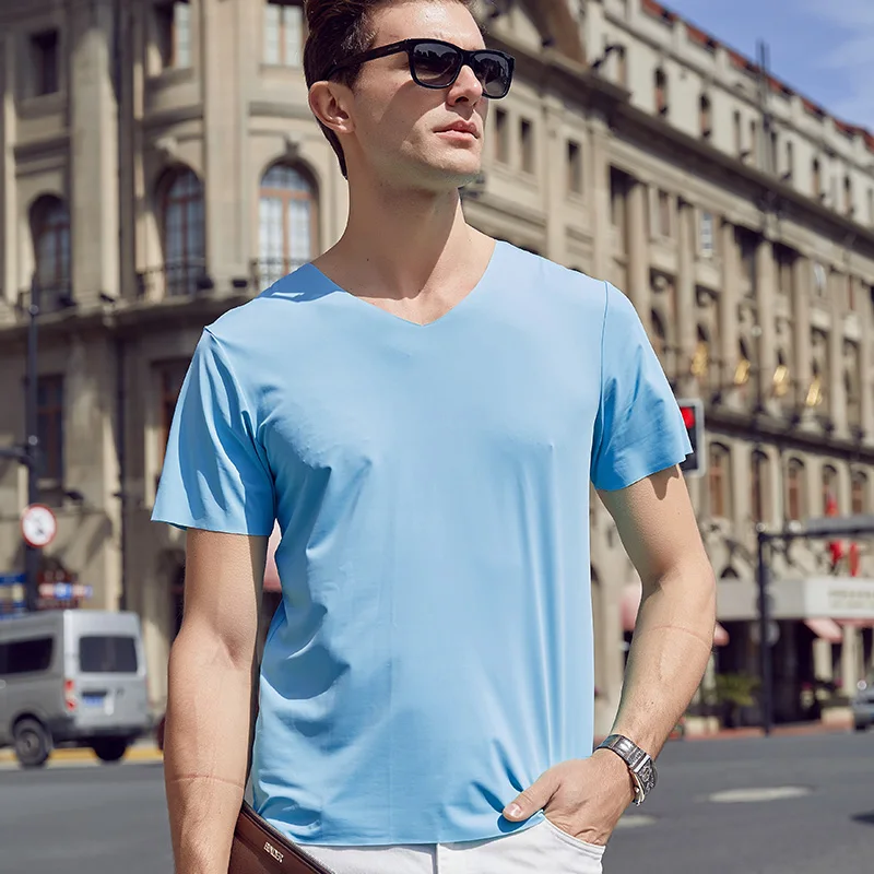 Varsanol Newest Ice Silk Tshrits Men Blank Men T Shirt Casual V-Neck T Shirt for Men Summer Cool Tees Slim Tops M-4xl
Varsanol Newest Ice Silk Tshrits Men Blank Men T Shirt Casual V-Neck T Shirt for Men Summer Cool Tees Slim Tops M-4xl