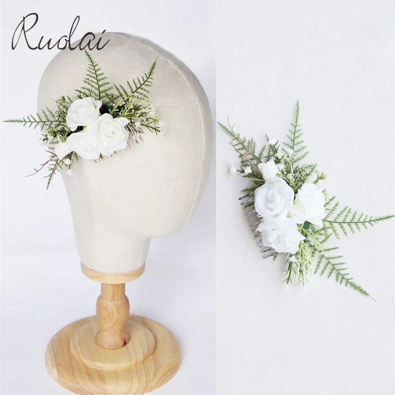 White Rose Wedding Hair Comb Bridal Headwear Leaves Wedding Headband Handmade Wedding Jewelry Head Wear Wedding Accessories HD22
White Rose Wedding Hair Comb Bridal Headwear Leaves Wedding Headband Handmade Wedding Jewelry Head Wear Wedding Accessories HD22
