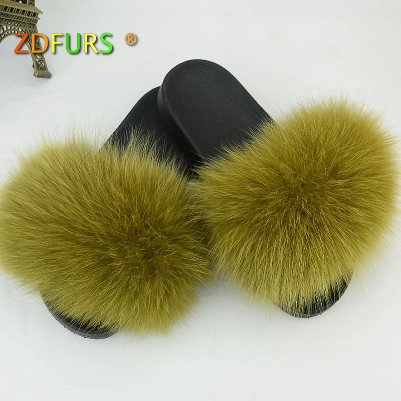 ZDFURS* 2018 Real Fox Fur Slippers Spring Summer Autumn Winter Slides Women Sliders Outdoor Indoor Sandal
ZDFURS* 2018 Real Fox Fur Slippers Spring Summer Autumn Winter Slides Women Sliders Outdoor Indoor Sandal