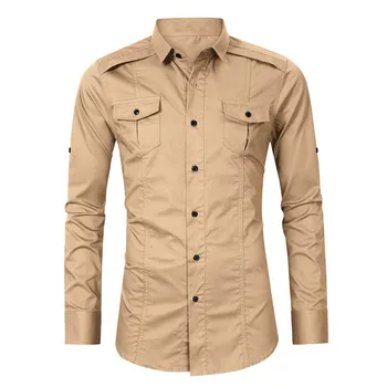 Men Casual Summer Solid Button Long Sleeve Turn-down Collar Shirt Army Male Shirts For Man Autumn Spring Summer 7.12
Men Casual Summer Solid Button Long Sleeve Turn-down Collar Shirt Army Male Shirts For Man Autumn Spring Summer 7.12