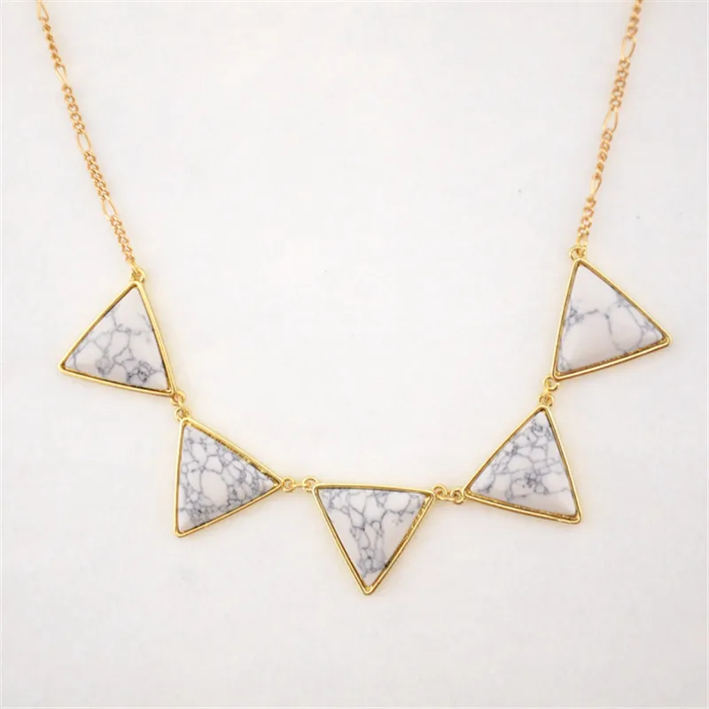 XQ Free shipping white marble and stone Mosaic triangular geometry character short necklace
XQ Free shipping white marble and stone Mosaic triangular geometry character short necklace