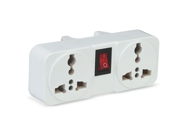 White copper 250v 10A UK universal adaptor socket Portable 2way outlet extend converter plug socket with on off light switch 
White copper 250v 10A UK universal adaptor socket Portable 2way outlet extend converter plug socket with on off light switch