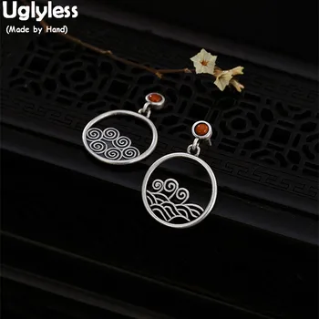 Uglyless 100% Real 925 Sterling Silver Handmade Waves Fine Jewelry Hollow Round Dangle Earrings Agate Lapis Earrings for Women
Uglyless 100% Real 925 Sterling Silver Handmade Waves Fine Jewelry Hollow Round Dangle Earrings Agate Lapis Earrings for Women