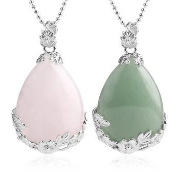 CSJA Jewelry Shopping Online Women Natural Pink Quartz Stone Necklace & Pendant Tear Water Drop Love Reiki Bead Ketting E082
CSJA Jewelry Shopping Online Women Natural Pink Quartz Stone Necklace & Pendant Tear Water Drop Love Reiki Bead Ketting E082