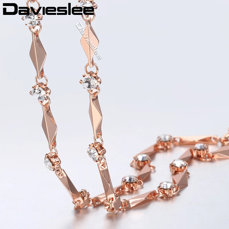 Paved Rhinestones Chain Necklace for Women 585 Rose Gold Filled Womens Necklaces Chains Jewelry Gift for Women 4mm 45cm DGN238
Paved Rhinestones Chain Necklace for Women 585 Rose Gold Filled Womens Necklaces Chains Jewelry Gift for Women 4mm 45cm DGN238