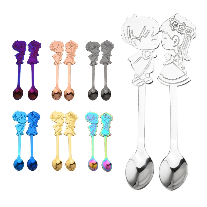 2Pcs Stainless Steel Couple Coffee Spoons Set Ice Cream Dessert Snacks Spoon Cute Cartoon Style Tea Stirring Spoons Tableware
2Pcs Stainless Steel Couple Coffee Spoons Set Ice Cream Dessert Snacks Spoon Cute Cartoon Style Tea Stirring Spoons Tableware
