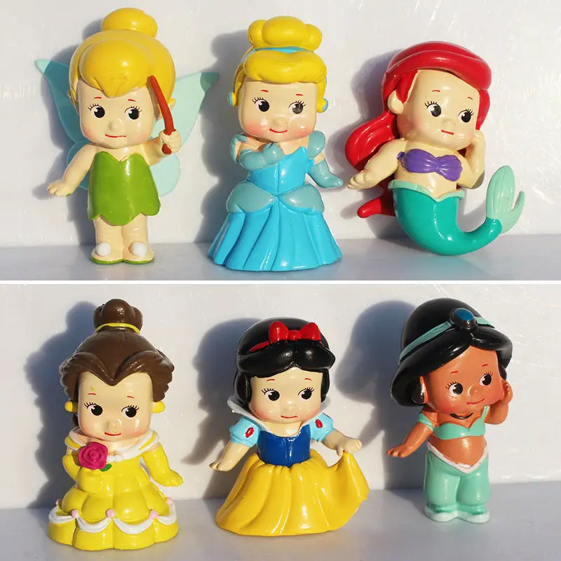 6pcs/lot Cute Princess Snow White Tinkerbell Cinderella Mermaid Ariel Belle Beauty Beast Baby Figure Toys Birthday Day Gift
6pcs/lot Cute Princess Snow White Tinkerbell Cinderella Mermaid Ariel Belle Beauty Beast Baby Figure Toys Birthday Day Gift